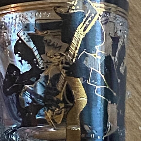Vintage Opryland USA Nashville Tennessee Gold Black Clear Shot Glass Souvenir - Picture 6 of 7